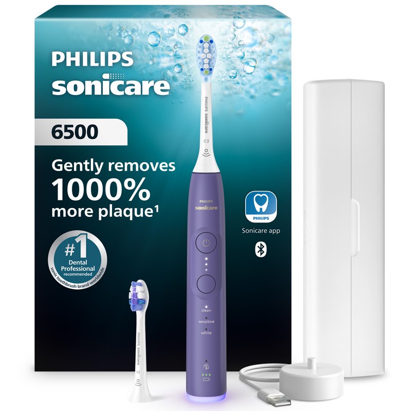 Rechargeable Electric Toothbrush with Pressure Sensor and Travel Case