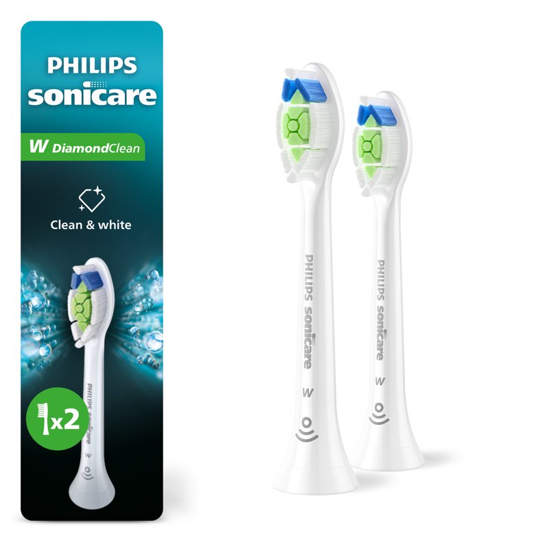 Electric Toothbrush Replacement Heads, Diamond-Shaped Bristles, 2 Pack