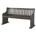 Stanford Pew Bench - Dark Ash Finish with Lath Back Design