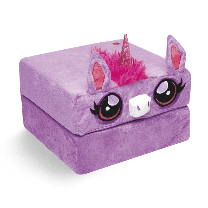 Pillow Cube Kid Cubes Purple Unicorn Toddler Pillow - 2-in-1 Plush Toy & Sleep Pillow for Kids 3+