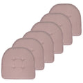 U-Shaped Memory Foam Chair Pad 6-Pack - Burgundy Pinstripe