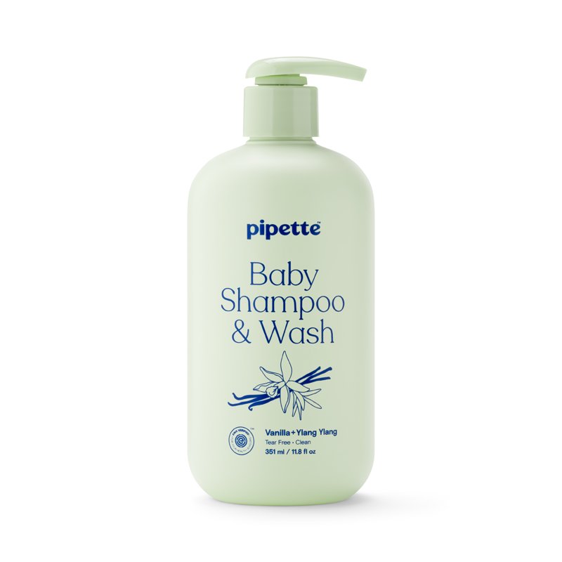 Tear-Free Baby Shampoo & Wash - Sensitive Skin, Vanilla & Ylang Ylang, 11.8 fl oz