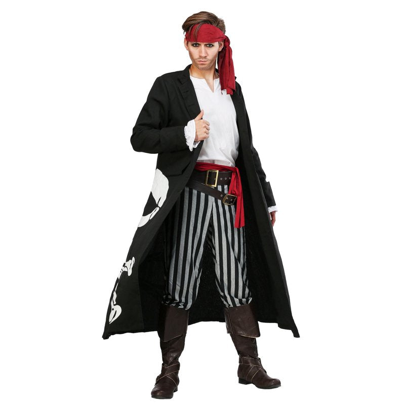 Pirate Flag Captain Plus Size Men's Costume 4X - Sea Adventure Outfit