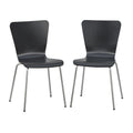 Pisa Bentwood Chair Set of 2 - Black, Retro Hourglass Design