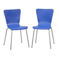 Pisa Bentwood Chair Set of 2 - Blue Modern Dining Chairs