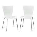 Pisa Bentwood Chair Set of 2 - White, Retro Hourglass Design