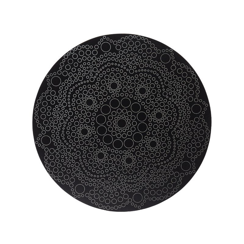 10-Inch Unpainted Wood Mandala Circle Plaque - Traditional Boho Wall Art - Single