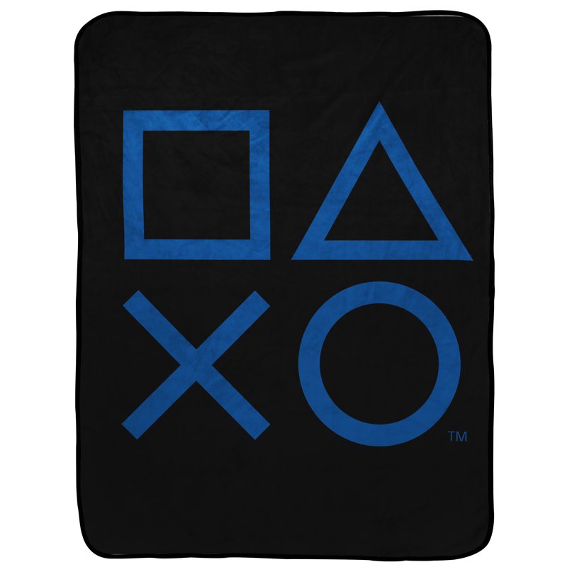 Kids PlayStation Throw Blanket - Microfiber, 46 x 60, Blue, Soft & Cozy