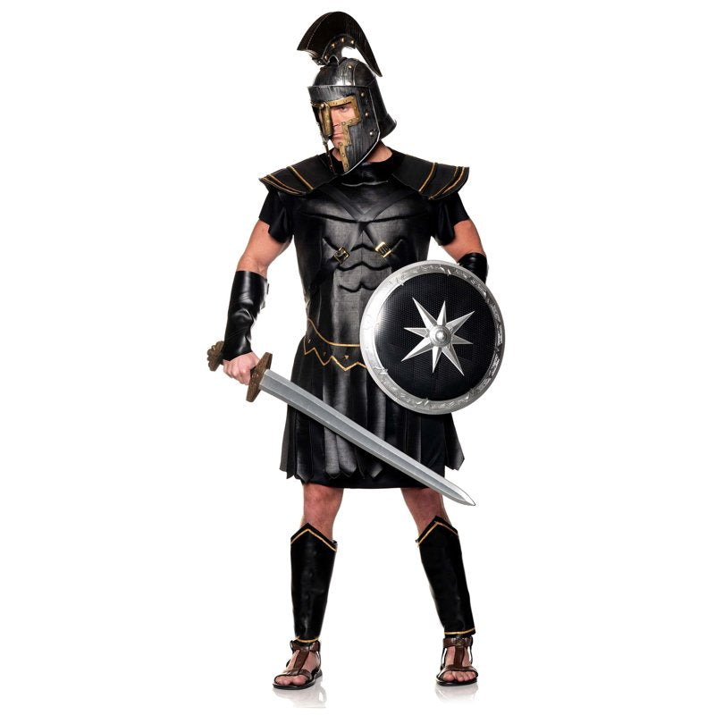Plus Size Roman Warrior Costume for Men - Ancient Armor & Helmet