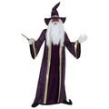 5X Plus Size Wizard Costume for Men - Purple Robe & Hat Set for Halloween & Cosplay