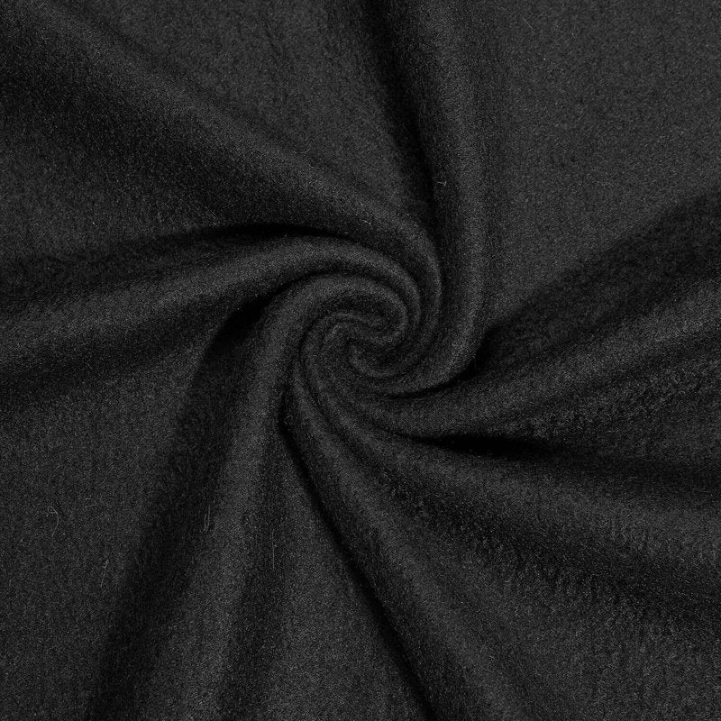 Polar Fleece Fabric by the Yard - Soft Anti-Pill Polyester for Blankets & Clothing - 10 Yards Black