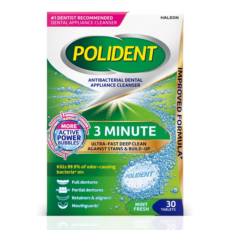 Antibacterial Dental Appliance Cleanser Tablets - 30 Count