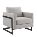 Upholstered Fabric Accent Chair with Stainless Steel Frame - Multiple Colors