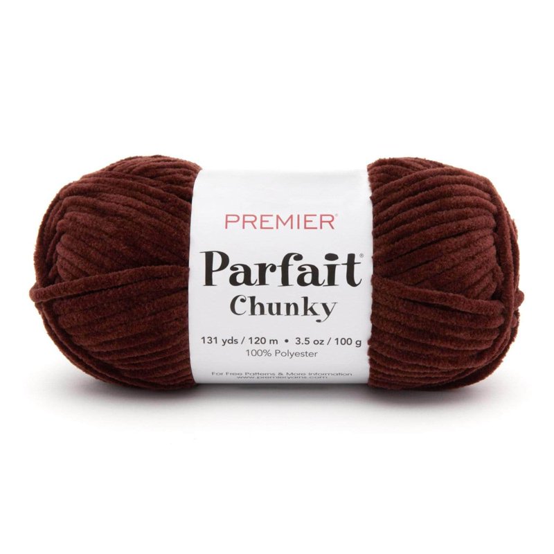Parfait Chunky Chenille Yarn - 1150-35 Chocolate, Single