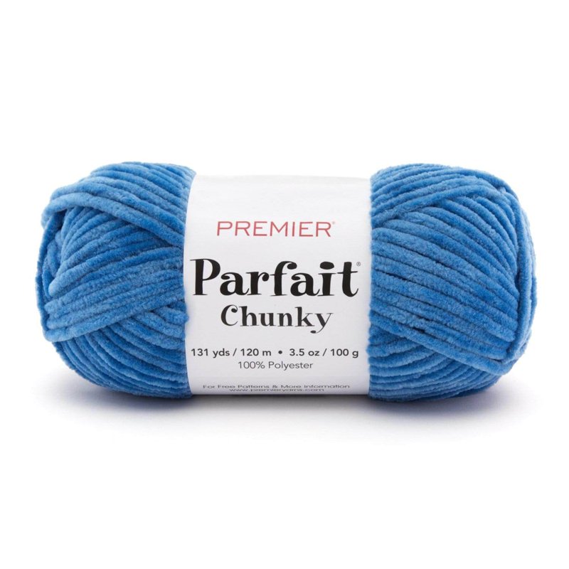 Parfait Chunky Chenille Yarn - 1150-40 Cornflower, Soft & Machine Washable