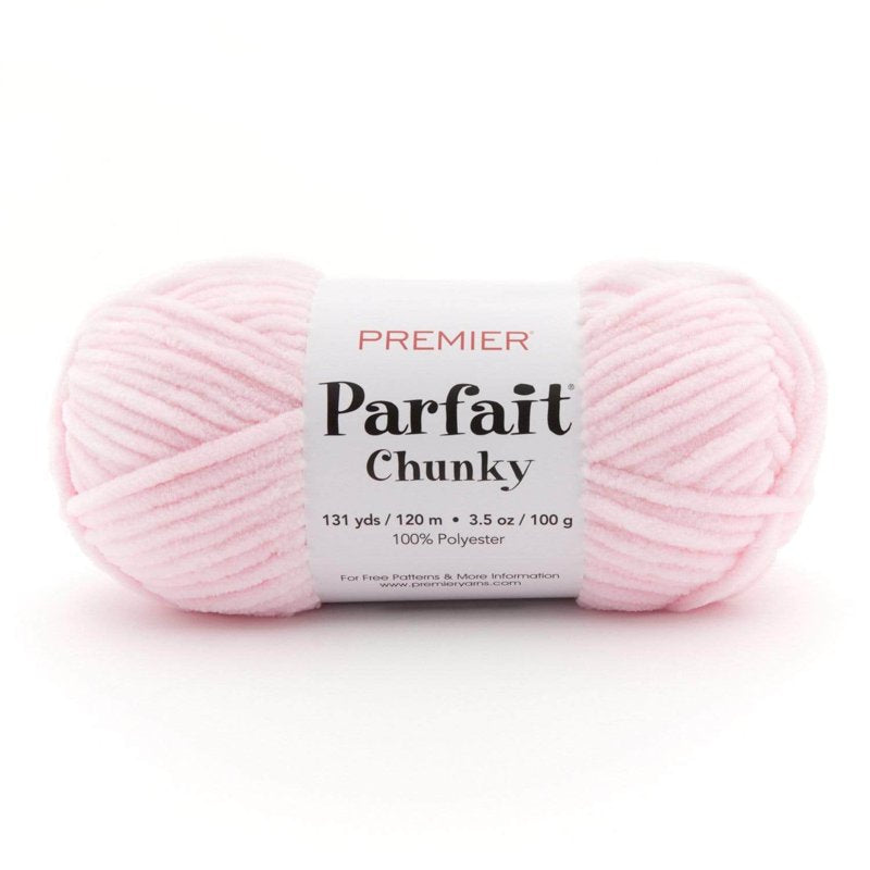 Parfait Chunky Polyester Chenille Yarn - Cotton Candy 1150-03 Single