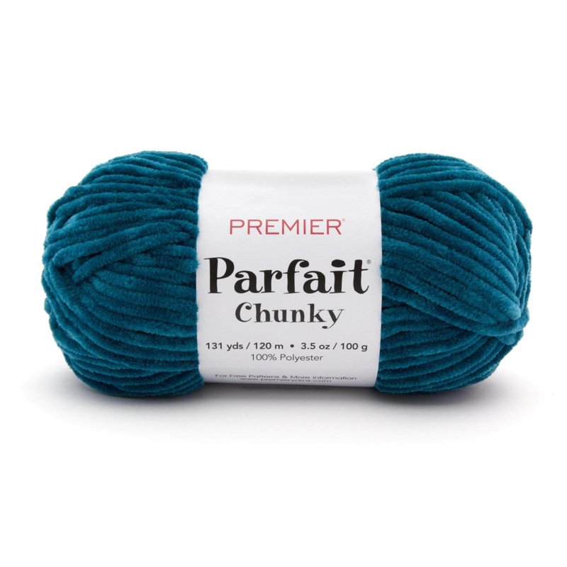 Parfait Chunky Chenille Yarn - Peacock 1150-47, Soft, Machine Washable