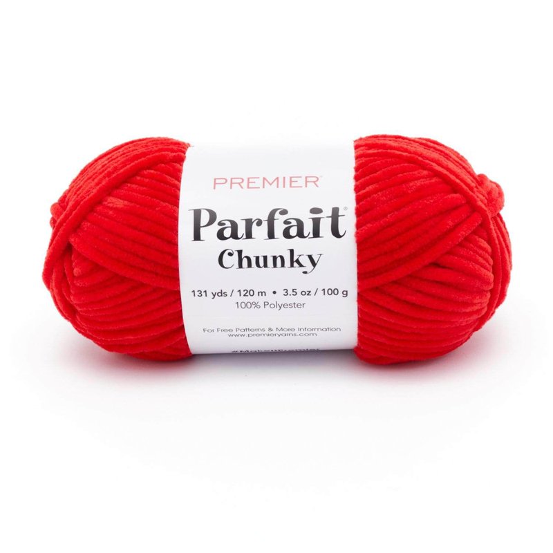 Parfait Chunky Yarn Poppy 1150-17 - Soft Super Bulky Polyester Chenille
