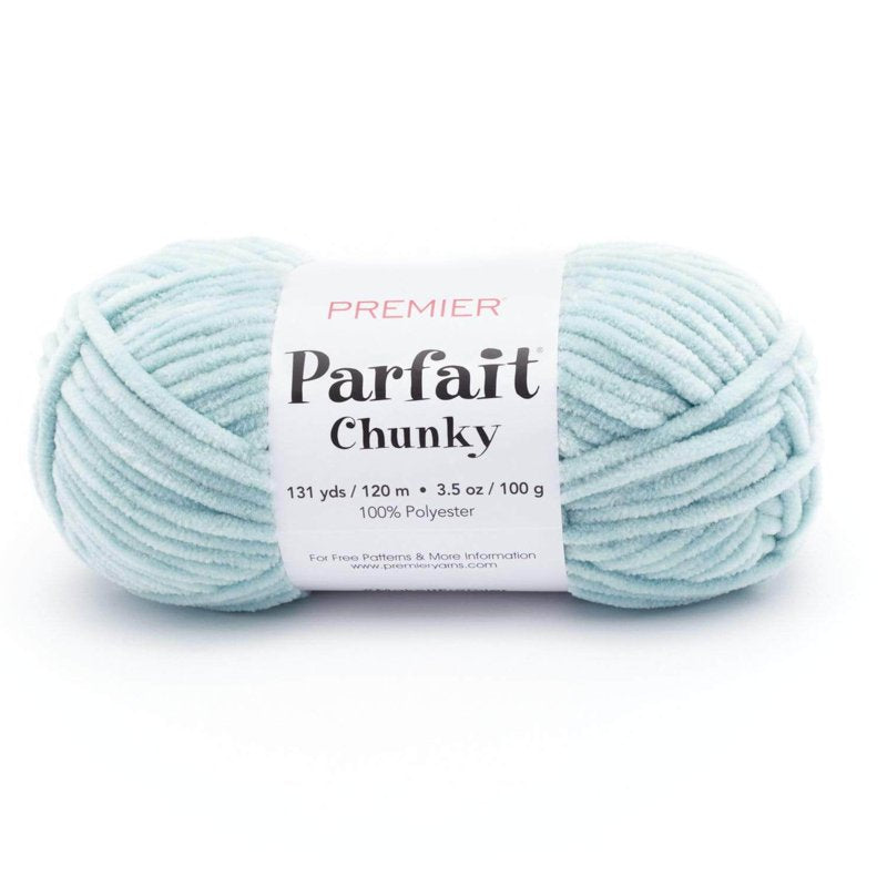 Parfait Chunky Chenille Yarn - 100% Polyester, Soft & Machine Washable - Rain 1150-46