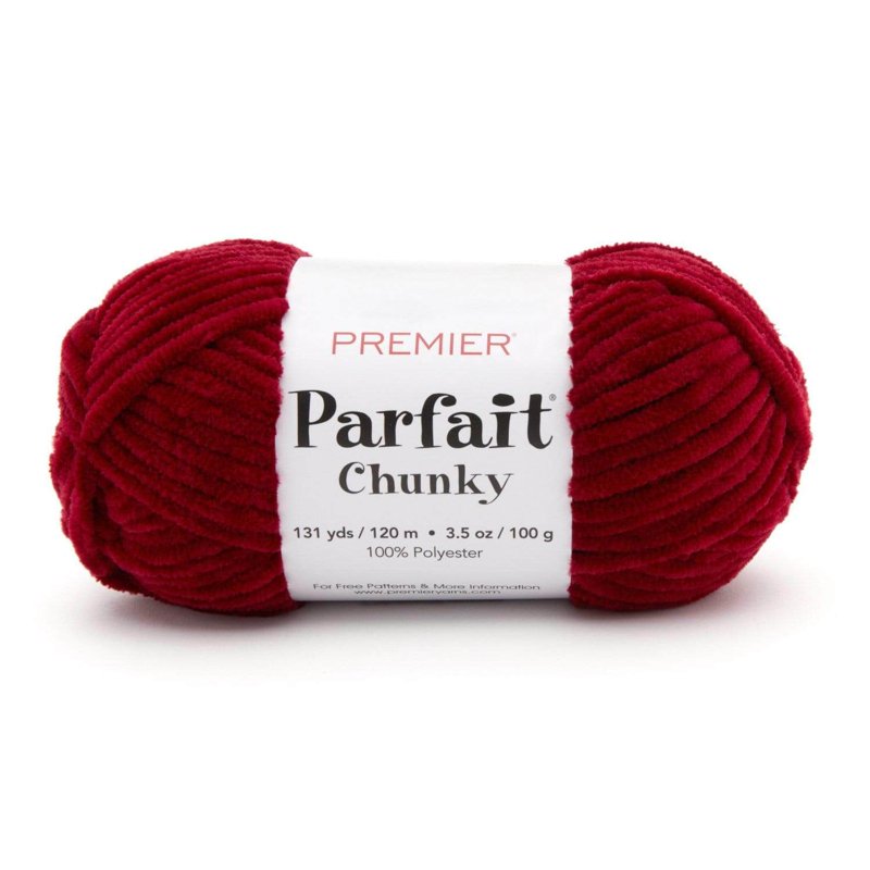 Premier Yarns Parfait Chunky Chenille Yarn - Ruby 1150-21 Single