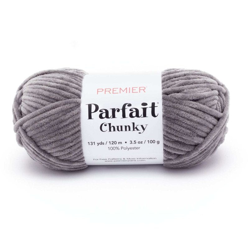 Parfait Chunky Chenille Yarn - 100% Polyester, Soft & Washable, Variation 1150-19 Seal