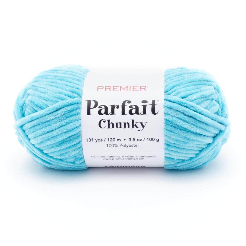 Chenille Yarn - Parfait Chunky 1150-14 Seaside, Soft, Machine Washable