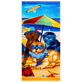 Dog Themed Cotton Beach Towel - Soft Quick-Dry Pool & Beach Towel - 28x58 Inches - Bright Colors & Patterns - Perfect for Swimming & Camping