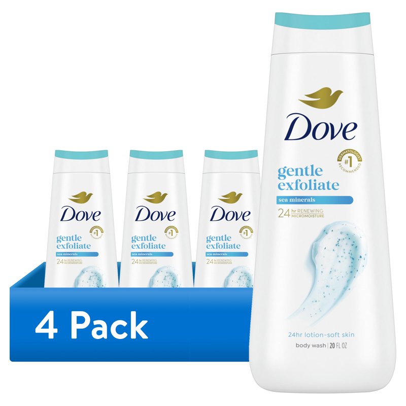 Exfoliating Body Wash with Sea Minerals - 22 fl oz - 4 Pack