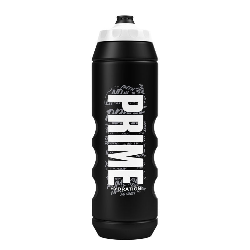 32 oz Squeeze Sports Water Bottle - Leak-Proof Black Graffiti