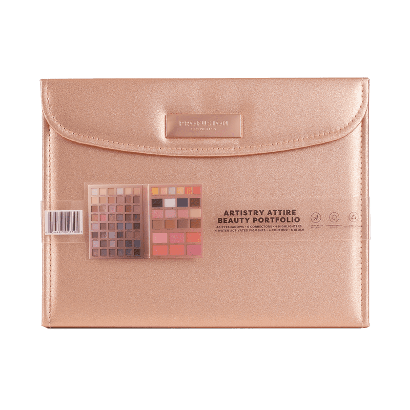72-Piece Makeup Portfolio Kit with Eyeshadow, Blush, Highlighter & Bronzer