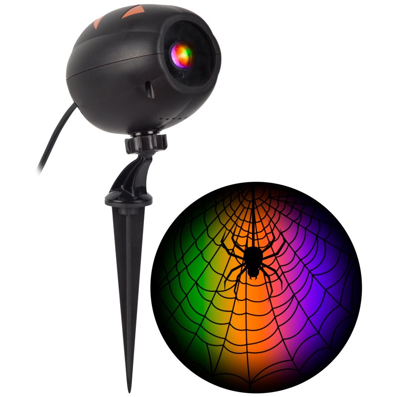 Halloween Projection Lightshow with Cascading Spider & Color