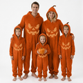 Kids Pumpkin Costume Onesie - Family Matching Hooded Fleece Halloween Pajamas 9-10Y U Variation