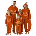 Kids Pumpkin Costume Pajama Set Halloween Fleece Bodysuit R, 7-8Y