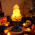 Orange Pumpkin Electronic Candle Halloween Party Light Luminous Table Decor - Safe Battery Operated