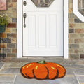 Pumpkin Print Acrylic Area Rug G - Seasonal Entryway Mat with Non-Slip Backing