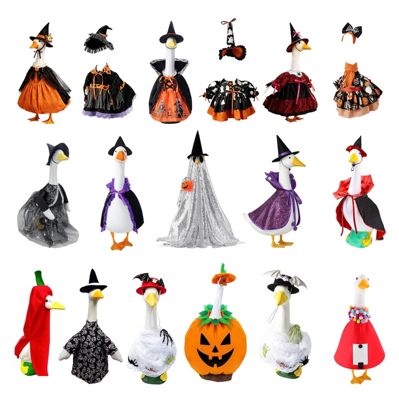 Halloween Pumpkin Dress for Lawn Geese - Fall Yard Decor I