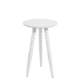 Compact White Side Table - Chic Accent Table for Living Room