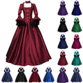 Maxi Dress for Women Rococo Gothic Victorian Halloween Costume CC-Black & Halloween