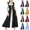 Medieval Renaissance Dress Women Vintage Costume AA Purple M