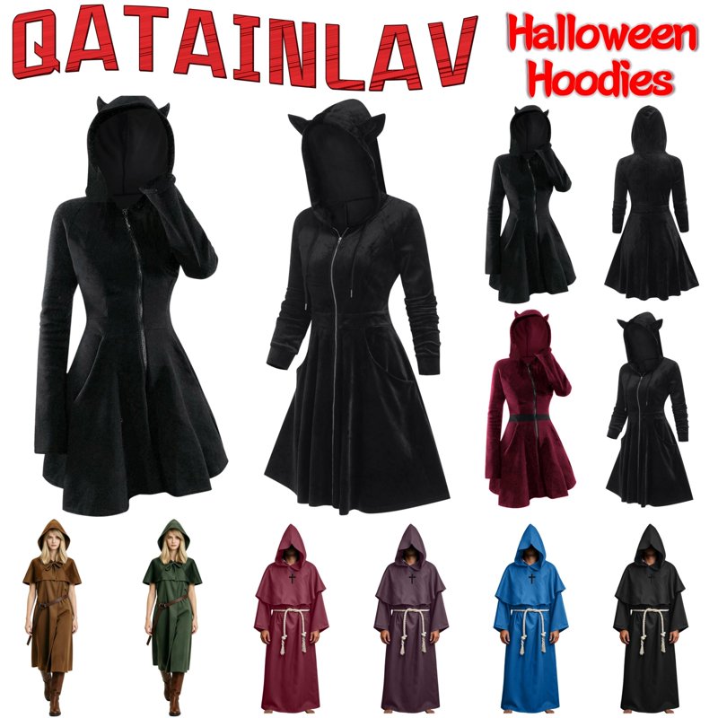 Women's Gothic Cat Ear Hood Mini Dress Halloween Costume - CC-Wine & Formal Wedding Guest