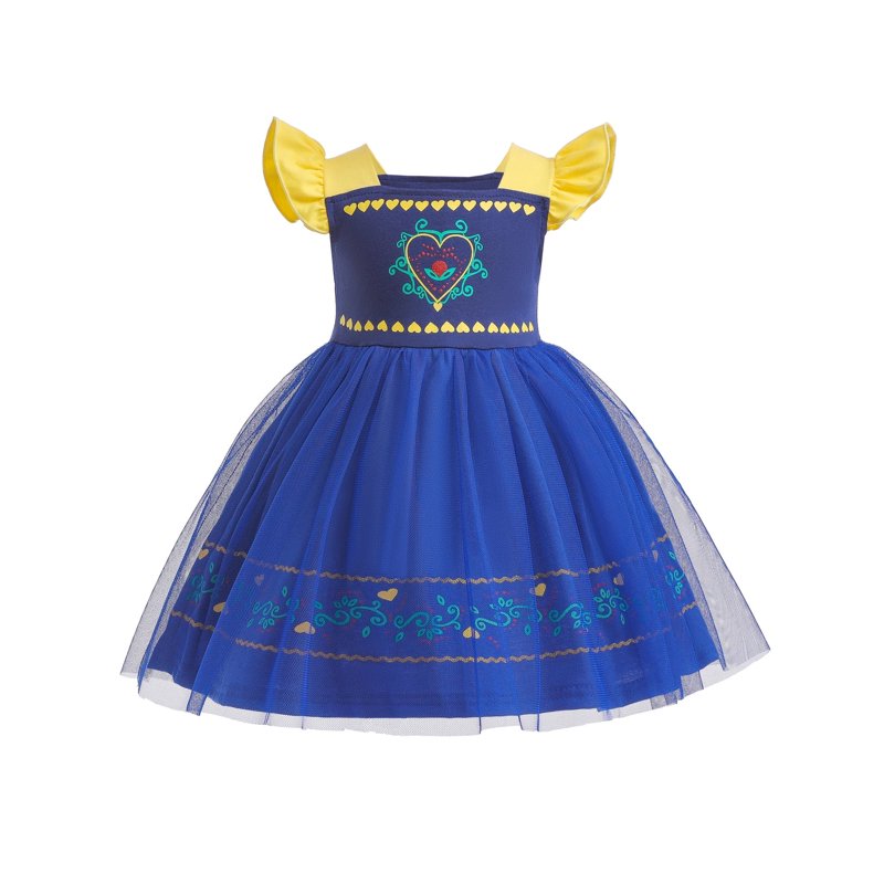 Dark Blue 1-2T Princess Dress for Toddler Girls Baby Girl Formal Birthday Halloween Christmas Tulle