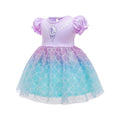 Purple Mermaid Princess Dress for Toddler Girls 5-6T Halloween Birthday Party