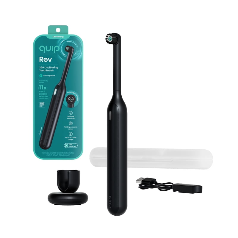 Oscillating Rechargeable Electric Toothbrush with Travel Case and Stand