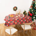 Waterproof Rectangle Christmas Tablecloth 52x70in - Red