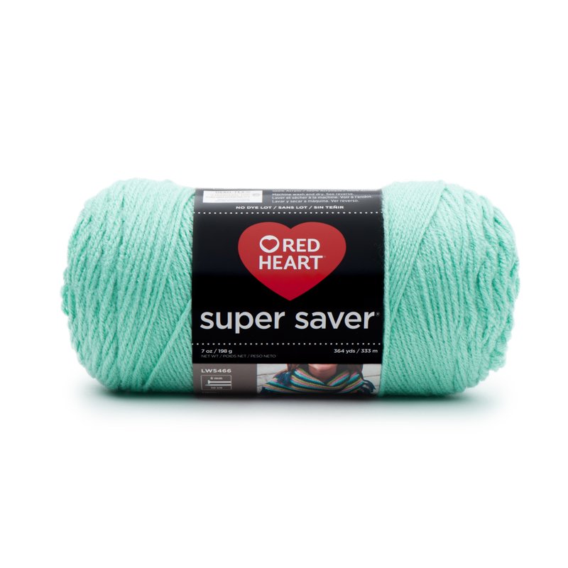 Red Heart Super Saver Worsted Acrylic Yarn - Aruba Sea, 7oz/198g, 364yd