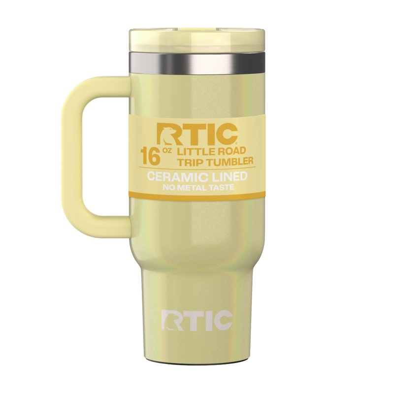 16 oz Ceramic Lined Road Trip Tumbler - Sunlight Glitter