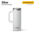 20 oz Insulated Road Trip Travel Mug - Ceramic Lined, Cool Grey