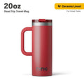 20 oz Insulated Travel Mug with Ceramic Lining - Flag Red