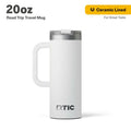20 oz Insulated Travel Mug with Ceramic Lining - White