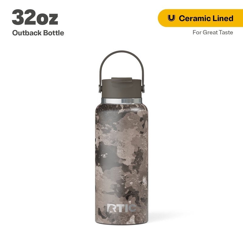 32 oz Insulated Outback Water Bottle - Olive Midnight Camo